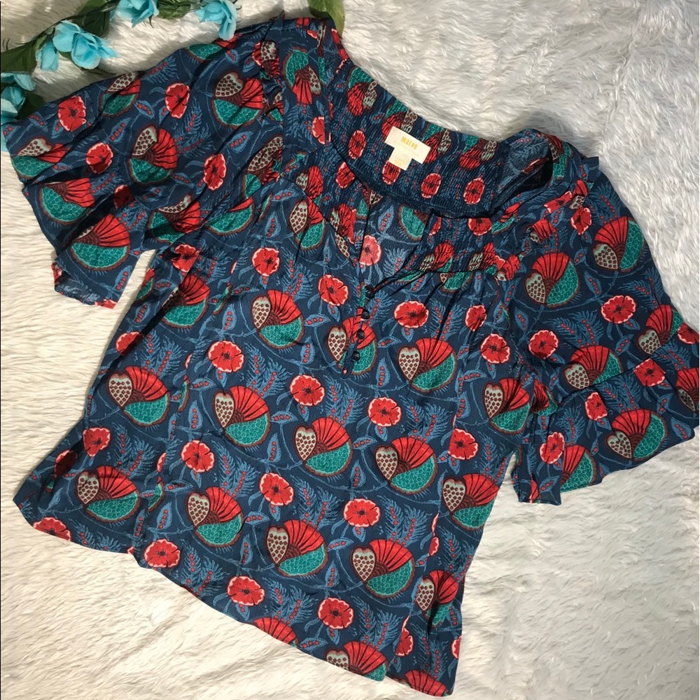 Maeve Anthropologie Floral Blouse